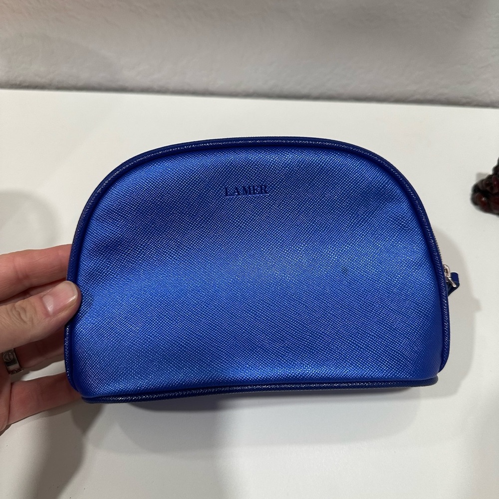 La Mer Blue Cosmetic Bag
